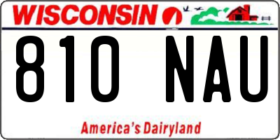 WI license plate 810NAU