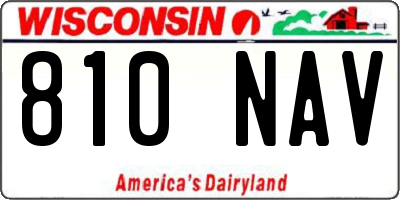 WI license plate 810NAV