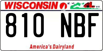 WI license plate 810NBF