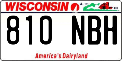 WI license plate 810NBH