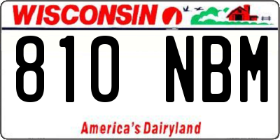 WI license plate 810NBM