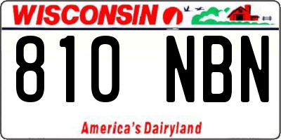 WI license plate 810NBN