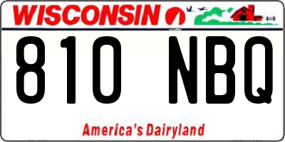 WI license plate 810NBQ