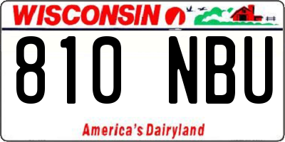WI license plate 810NBU