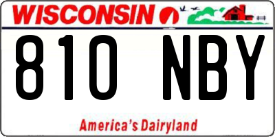 WI license plate 810NBY