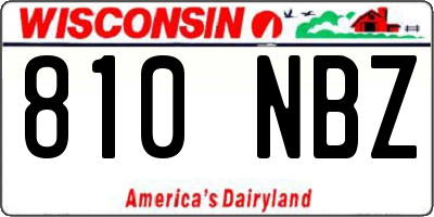 WI license plate 810NBZ
