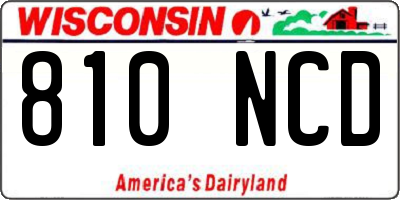 WI license plate 810NCD
