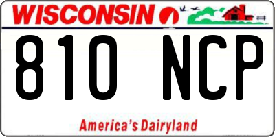 WI license plate 810NCP