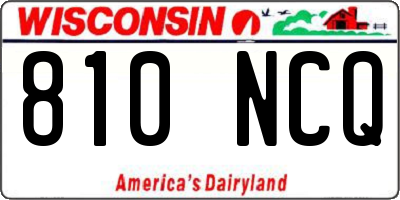 WI license plate 810NCQ