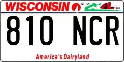 WI license plate 810NCR