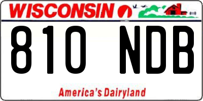 WI license plate 810NDB