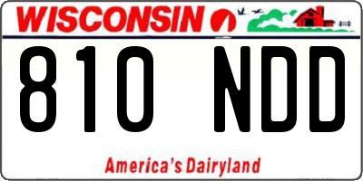 WI license plate 810NDD