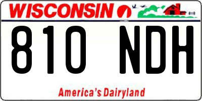 WI license plate 810NDH