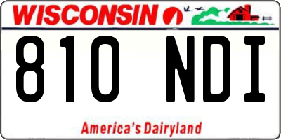 WI license plate 810NDI