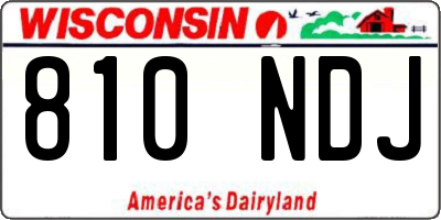 WI license plate 810NDJ