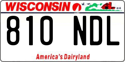 WI license plate 810NDL