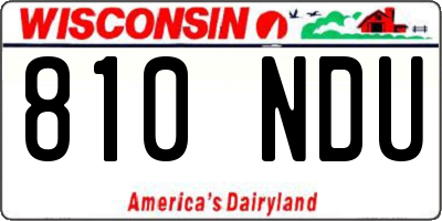 WI license plate 810NDU
