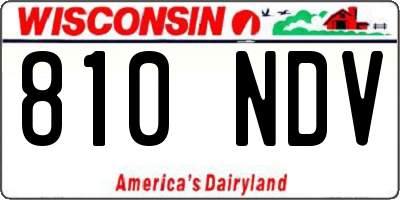WI license plate 810NDV