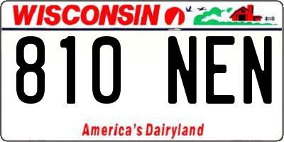 WI license plate 810NEN