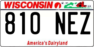 WI license plate 810NEZ