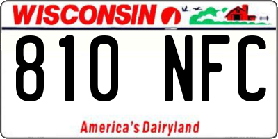 WI license plate 810NFC
