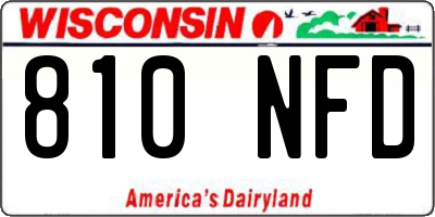 WI license plate 810NFD