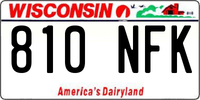 WI license plate 810NFK
