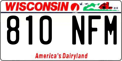 WI license plate 810NFM