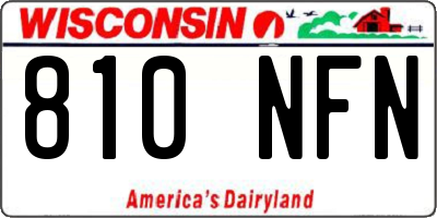 WI license plate 810NFN