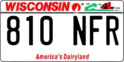 WI license plate 810NFR