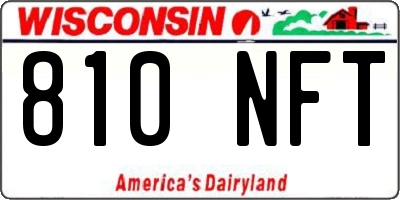 WI license plate 810NFT