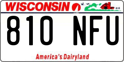 WI license plate 810NFU