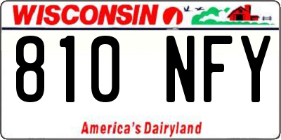 WI license plate 810NFY