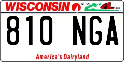 WI license plate 810NGA