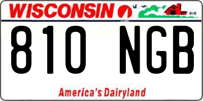 WI license plate 810NGB