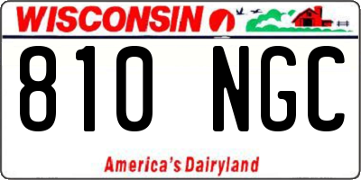 WI license plate 810NGC