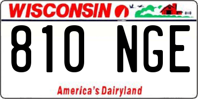 WI license plate 810NGE