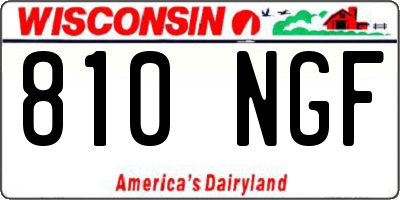 WI license plate 810NGF