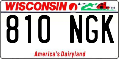 WI license plate 810NGK