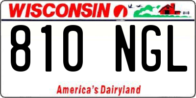 WI license plate 810NGL