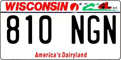 WI license plate 810NGN