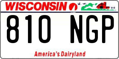 WI license plate 810NGP