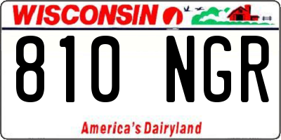 WI license plate 810NGR