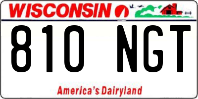 WI license plate 810NGT