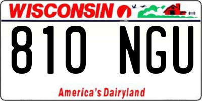 WI license plate 810NGU