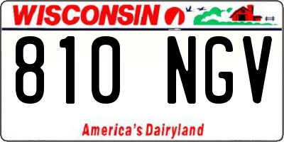 WI license plate 810NGV