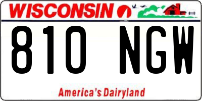 WI license plate 810NGW