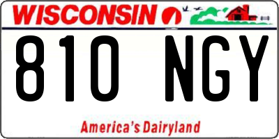 WI license plate 810NGY