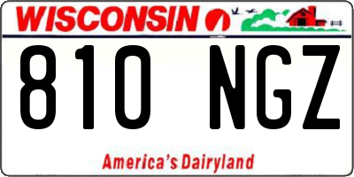 WI license plate 810NGZ