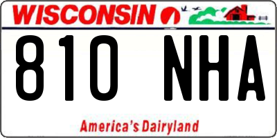WI license plate 810NHA